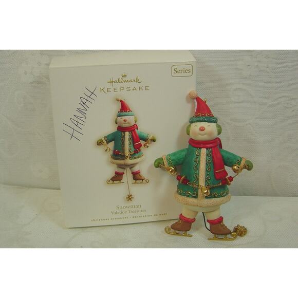 HALLMARK 2008 SNOWMAN YULETIDE TREASURES #3 IN SERIES - Picture 1 of 4